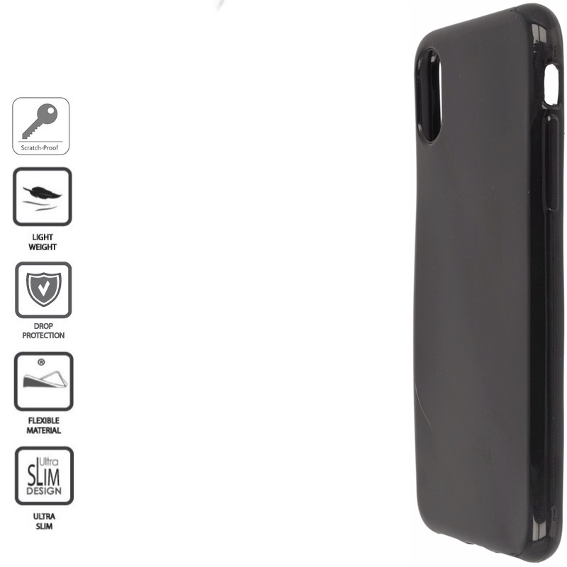 Silikoninis juodas 0.6 mm. dėklas (IPHONE XS MAX) Silikoninis juodas 0.6 mm. dėklas (IPHONE XS MAX)